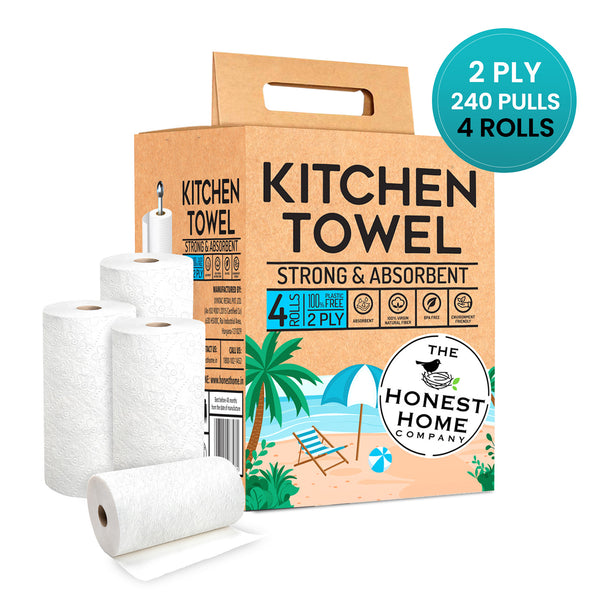 2 Ply Kitchen Towel Roll - 60 Pulls (Pack Of 4)