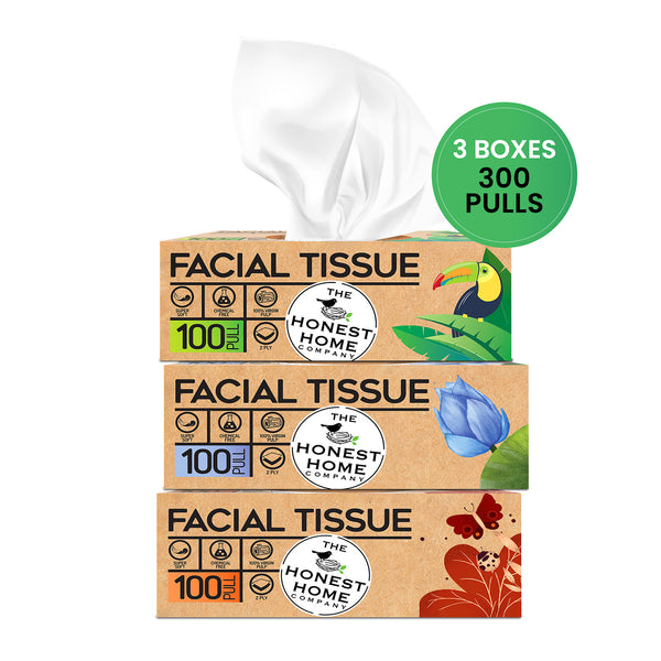 2Ply Facial Tissue Box 100 Pulls - (Pack of 3)