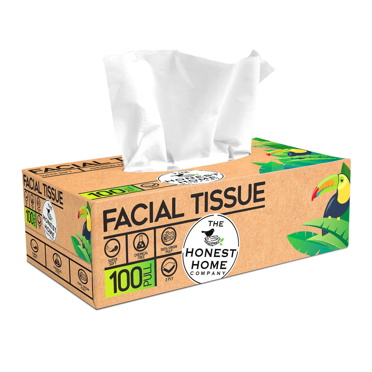 Facial Tissue Paper Box 2 Ply | 100 Pulls