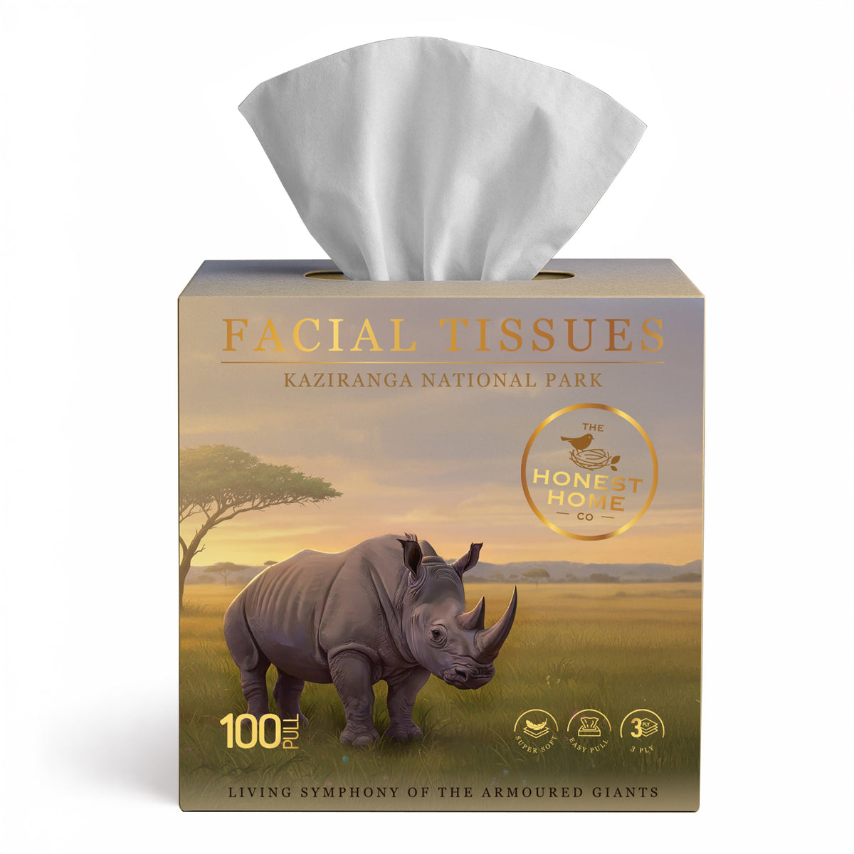 Kaziranga Art Edition Facial Tissue Boxes 3-Ply | 100 Pulls