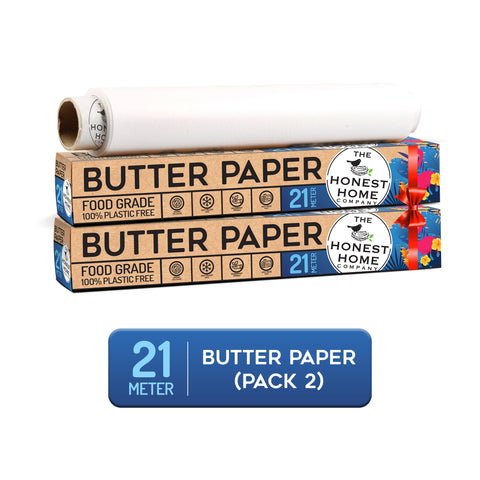 Butter Paper Roll Combo | 42 Meters | Pack of 2 (21 M + 21 M) | 40 GSM