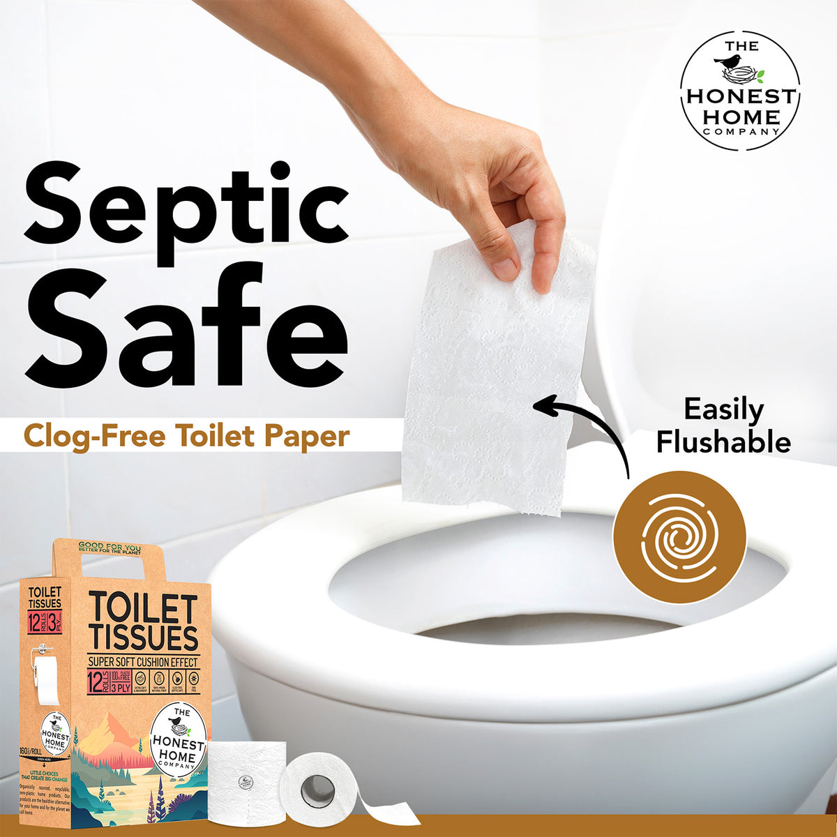 Toilet Tissue Rolls 3 Ply | 1920 Pulls | 12 Rolls x 160 Pulls