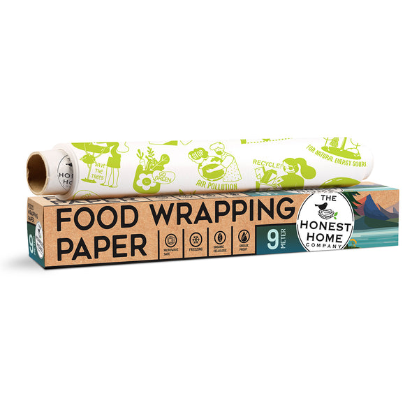Honest Home Food Wrapping Paper Roll 9 Meters | 40 GSM, Grease-Resistant | Paper Wrap for Rotis, Sandwiches, Lunch Boxes & Storage | Oven & Freezer Safe