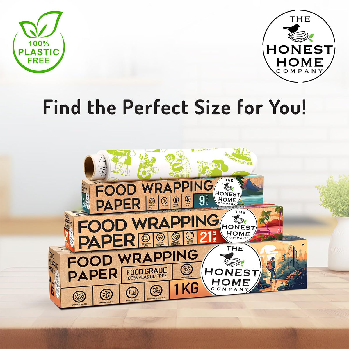 Food Wrapping Paper Roll | 100 Meters | 40 GSM