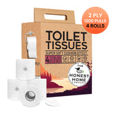 2 Ply Toilet Tissue Paper Rolls - (Pack Of 4)