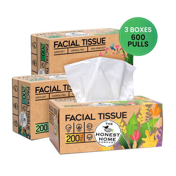 2Ply Facial Tissue Box 200 Pulls - (Pack of 3)