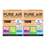 Honest Home Air Freshener Combo Pack of 2 | 3 Sachets/Box | Long Lasting Room Freshener for Home, Bathroom and Office | Gel-Based Odour Control with Assorted Fragrances
