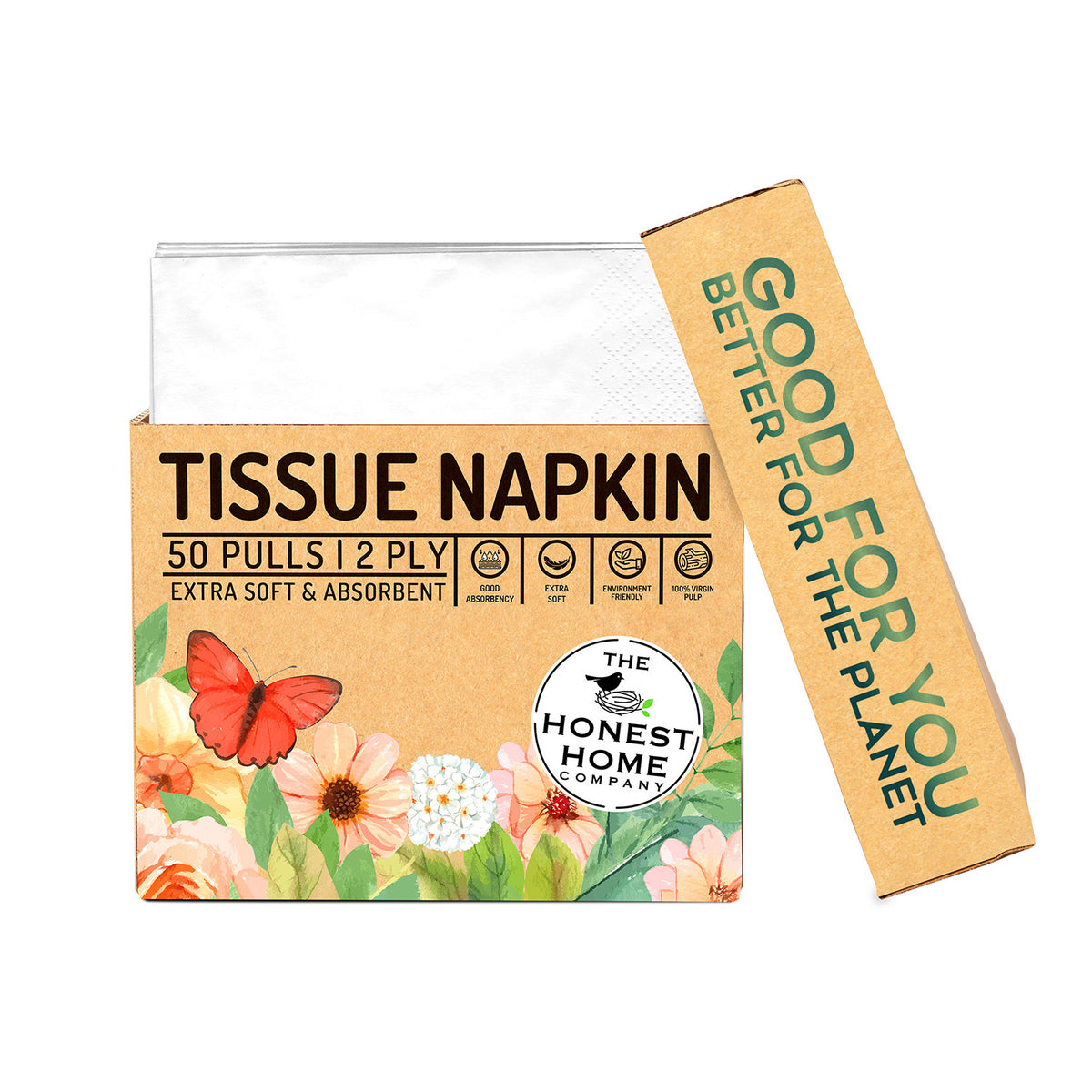 The Honest Home Company Napkins (2 Ply)-1 pack (50 pulls)