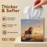 Honest Home 3 Ply Artisanal Facial Tissue Box (400 Pulls)- Gir- Pack of 4 (100 Pulls X 4)