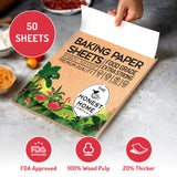 Honest Home Baking Paper Sheets | 150 Sheets (50 Sheets X 3) | 10x10 Inch | Pre-Cut & Non-Stick | Parchment Paper for Baking Cake | Oven, Air Fryer, Microwave Safe