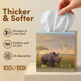 Honest Home 3 Ply Artisanal Facial Tissue Box (400 Pulls)- Kaziranga- Pack of 4 (100 Pulls X 4)