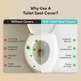 Honest Home Disposable Toilet Seat Covers | 20 Sheets/Box | Pack of 2 | For Public Toilets | Travel Friendly | Hands-Free Disposal, Flush Instantly