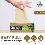 Honest Home 2-Ply Bamboo Tissue Paper Box | 200 Pulls | Soft And Highly Absorbent | 100% Natural