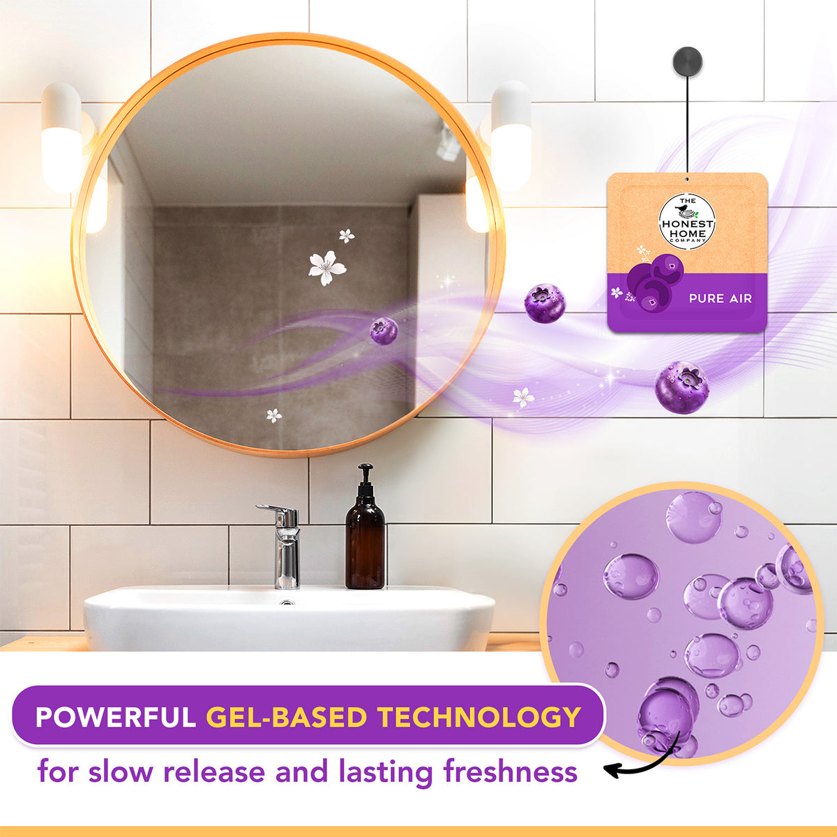 Gel Based Air Freshener | 3 Sachets | Pack of 2 | Long Lasting Fragrances
