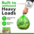Compostable Garbage Bags Small Green | 60 Bags | 17 x 19 Inches| Pack of 4