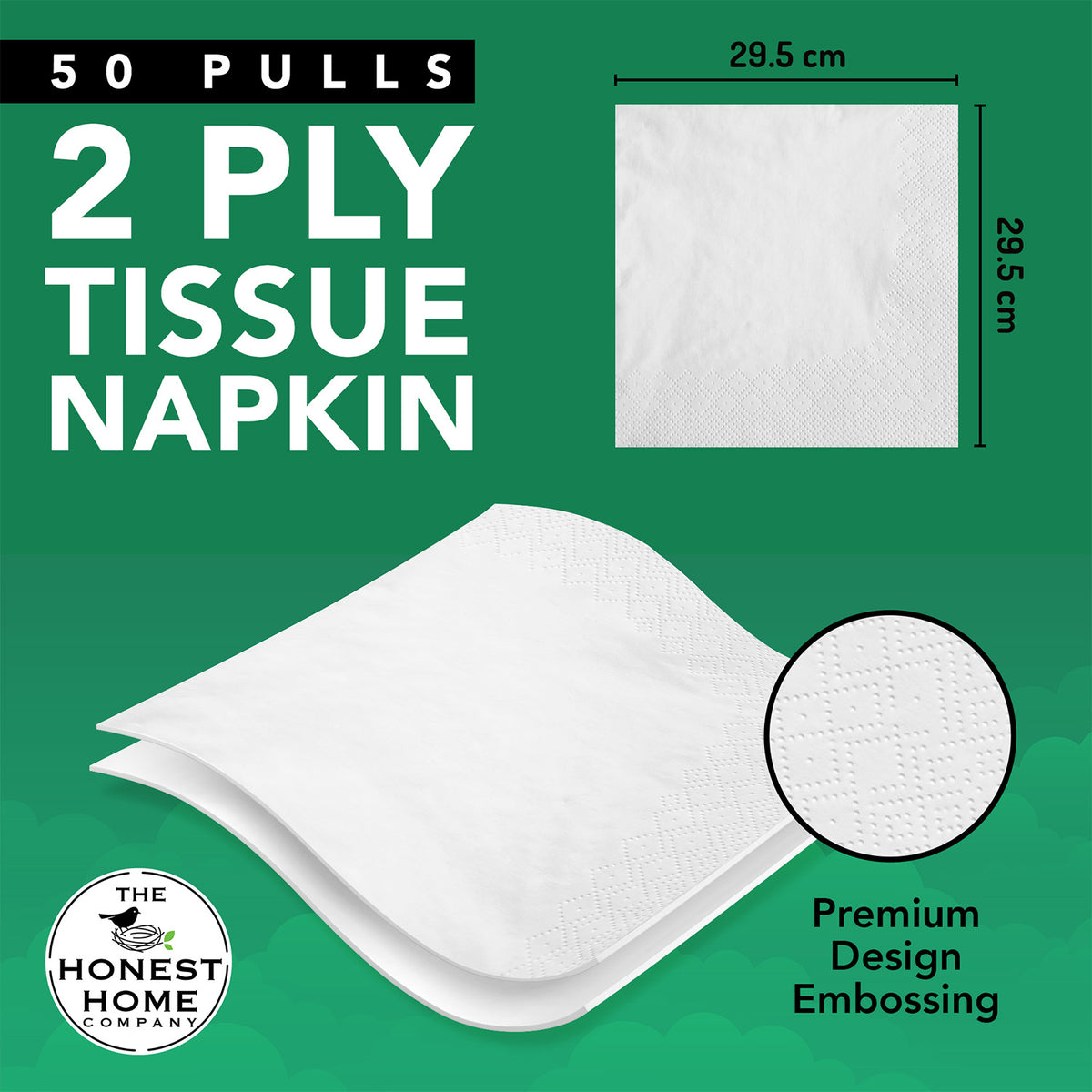 The Honest Home Company Napkins (2 Ply)-1 pack (50 pulls)