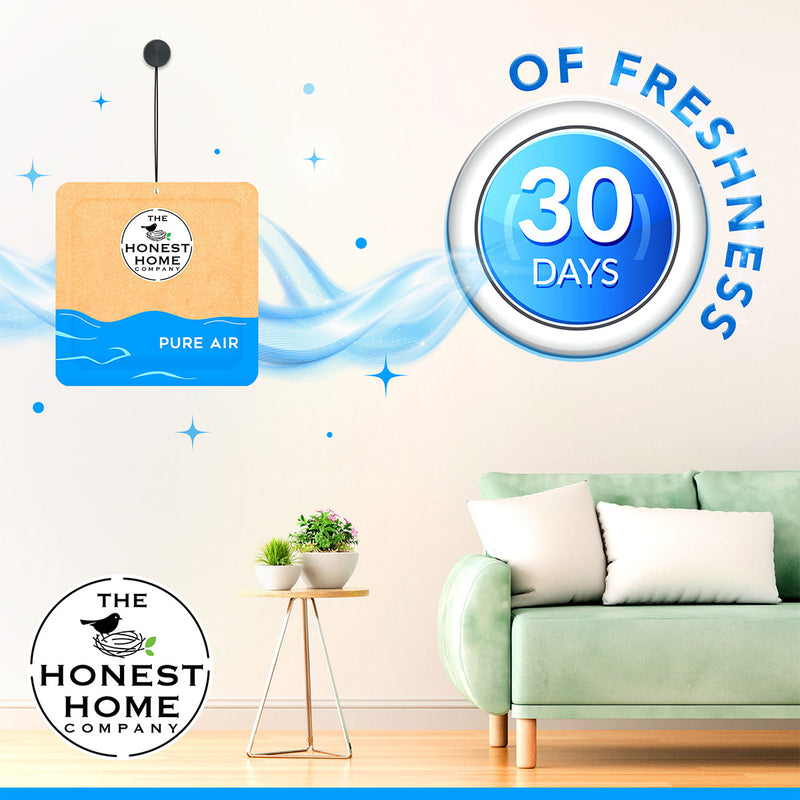 Pure Air by The Honest Home Company | Powerful Gel - Based Air Freshener | Odour Control | Lasts Upto 30 Days | Assorted Pack of 3 (30g)