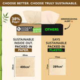 Honest Home 2-Ply Bamboo Tissue Paper Box | 200 Pulls | Soft And Highly Absorbent | 100% Natural