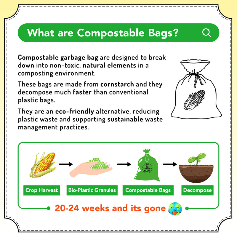 Garbage Bags Small 15Pcs - 17*19 inches - (Pack of 4)