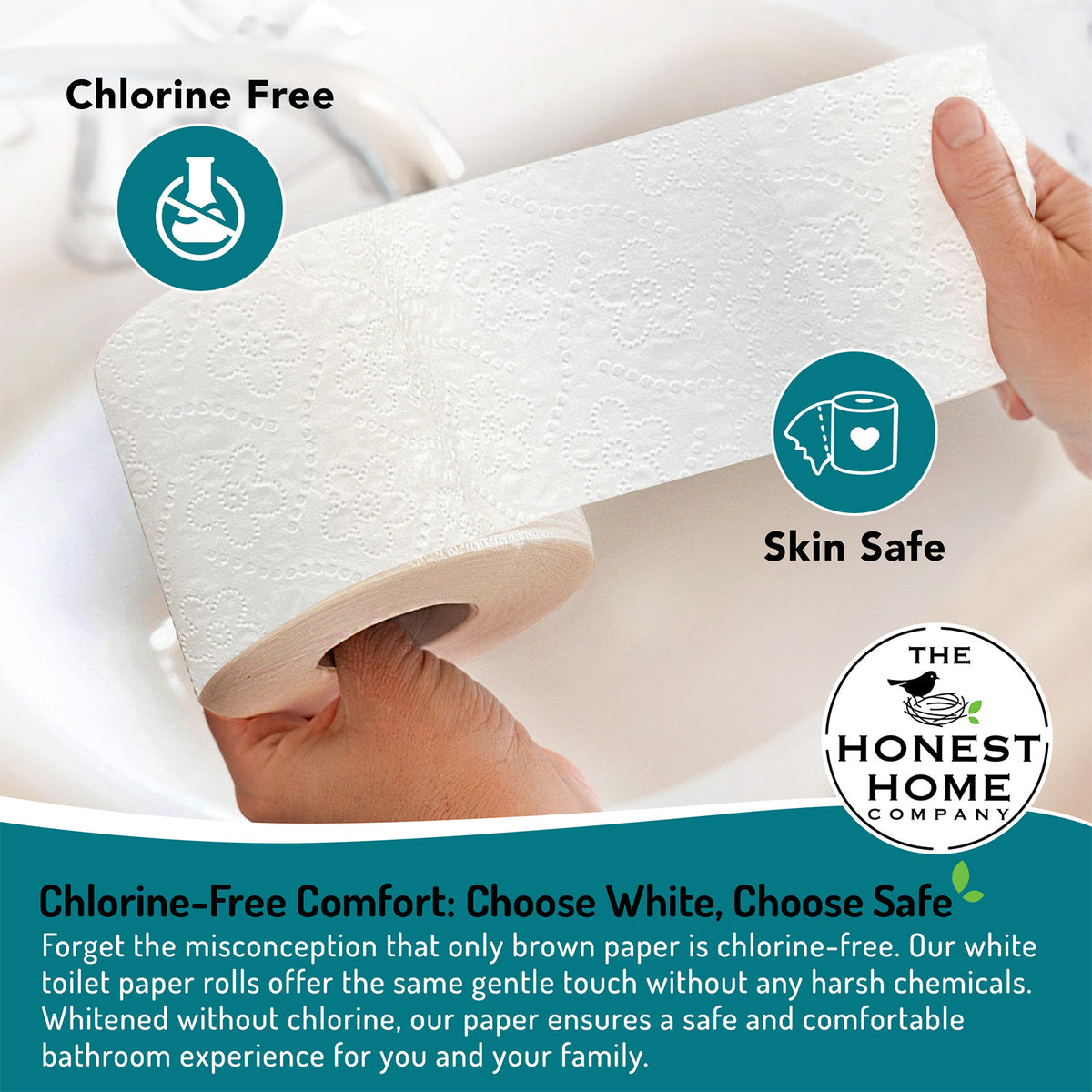 Toilet Tissue Rolls 2 Ply | 2400 Pulls | 8 Rolls x 300 Pulls