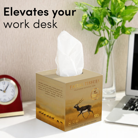 Wildlife Art Edition Facial Tissue Boxes 3-Ply | 400 Pulls | 4 Pack X 100 Pulls