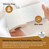 Honest Home 3 Ply Toilet Tissue Paper Rolls | 1920 Pulls | 160 Pulls x 12 rolls | 100% Virgin Pulp | Super Soft Toilet Roll | Clog-Free