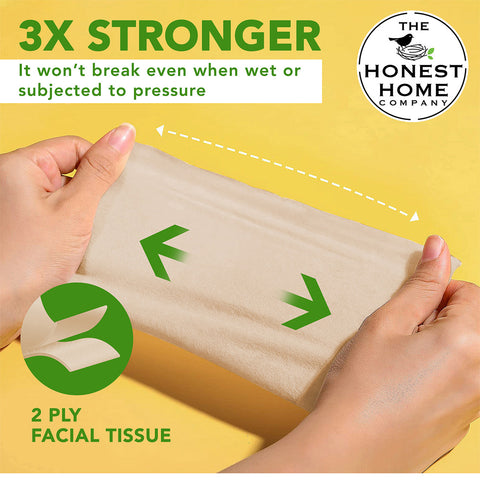 Bamboo Facial Tissue Box 2-Ply  | 400 Pulls | 100 Pulls x 4 Boxes