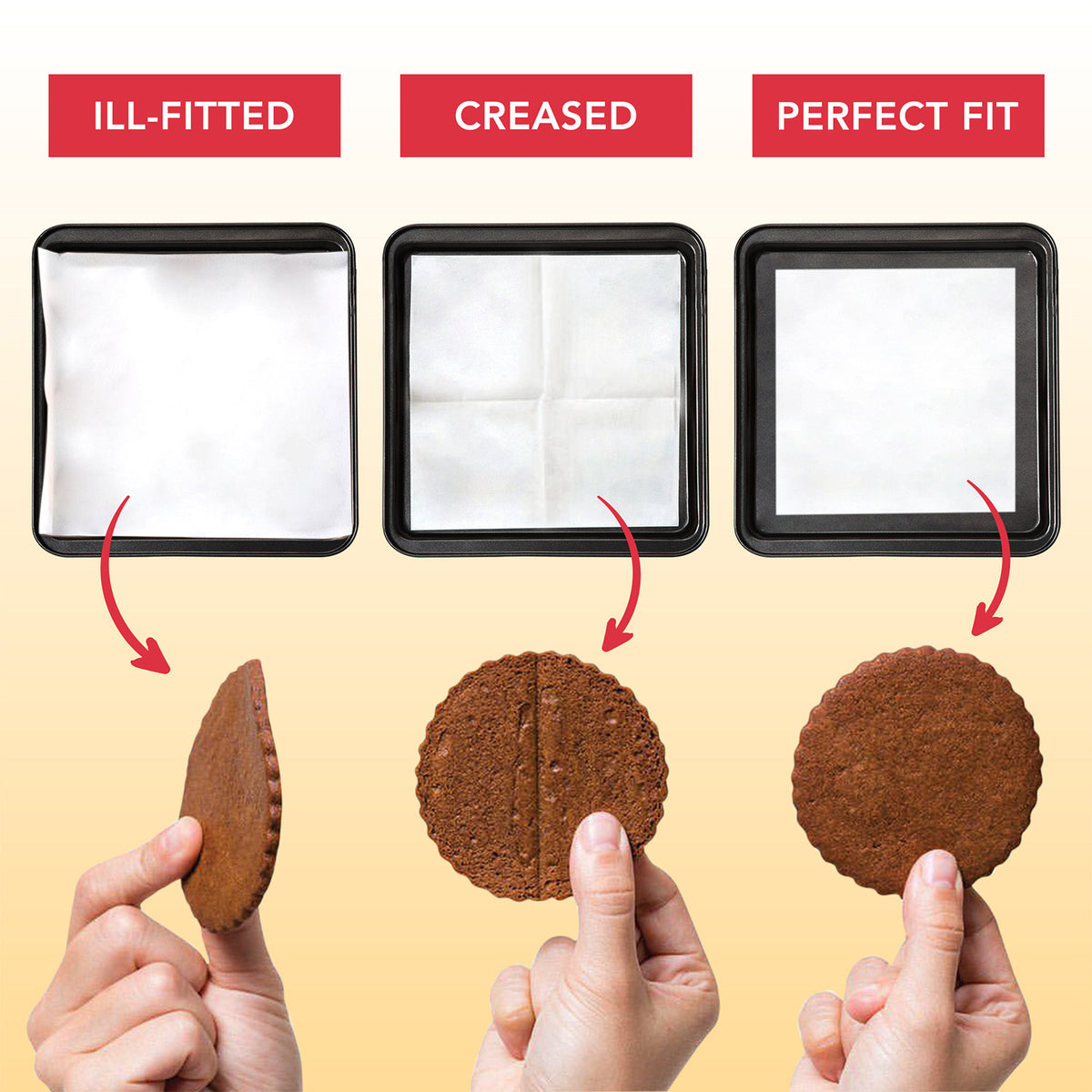 Baking Paper Sheets | 150 Sheets (50 Sheets X 3) | 10x10 Inch