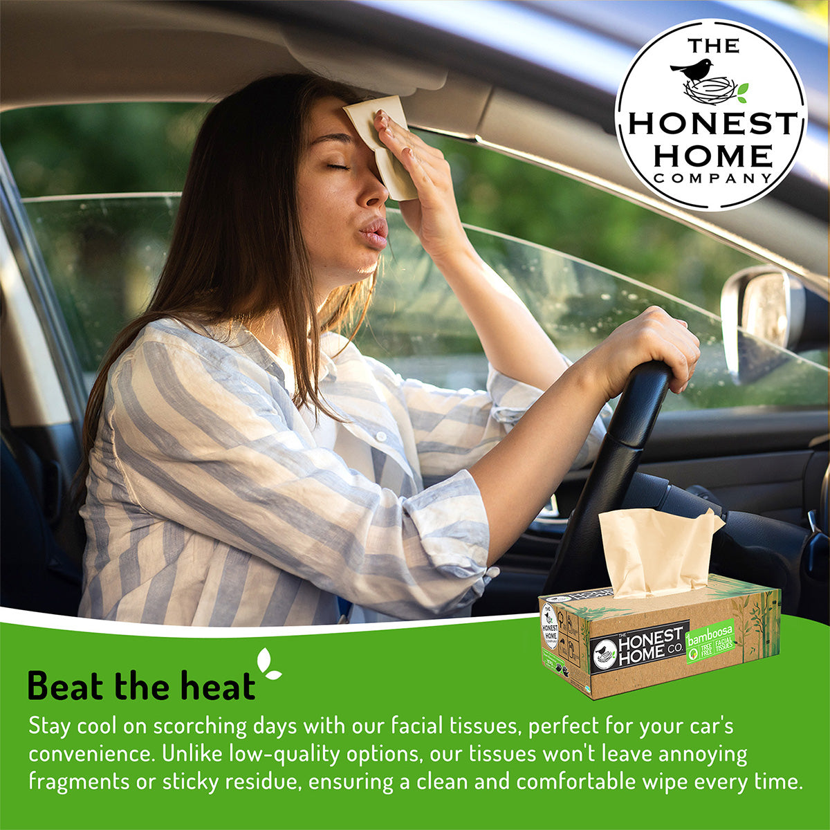 Bamboo Facial Tissue Box 2-Ply  | 400 Pulls | 100 Pulls x 4 Boxes