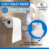 2 Ply Toilet Tissue Paper Rolls - (Pack Of 4)