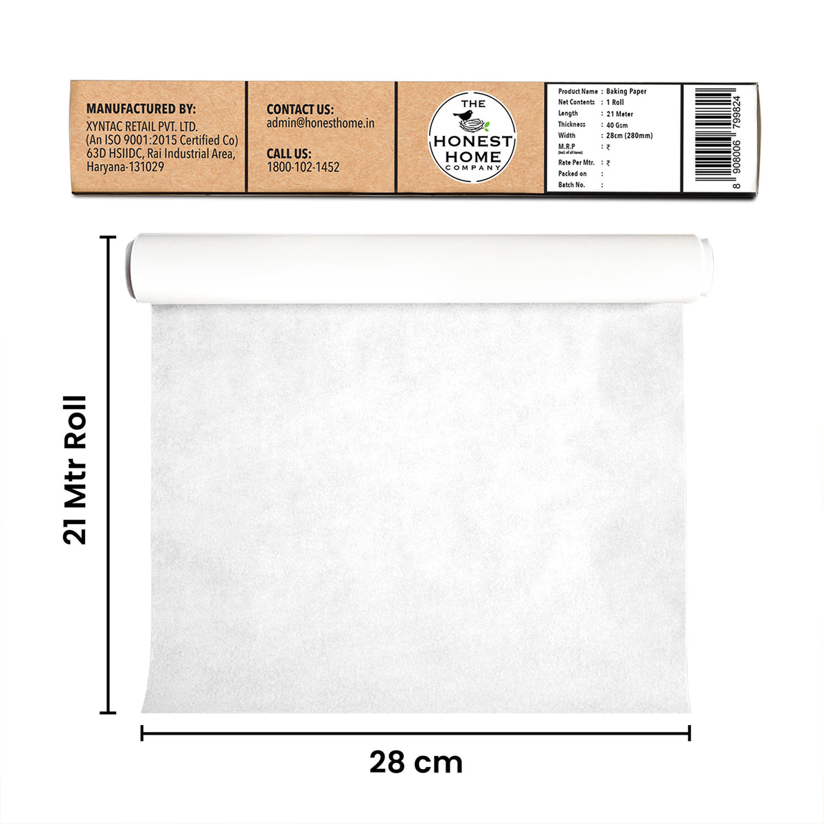 Baking Paper Roll | 21 Meters × 2 Pack | 40 GSM Non-Stick Parchment Paper