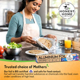 Honest Home Aluminium Foil | 21 Meters | 11 Micron Thick | For Food Wrapping