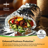 Honest Home Aluminium Foil | 21 Meters | 11 Micron Thick | For Food Wrapping