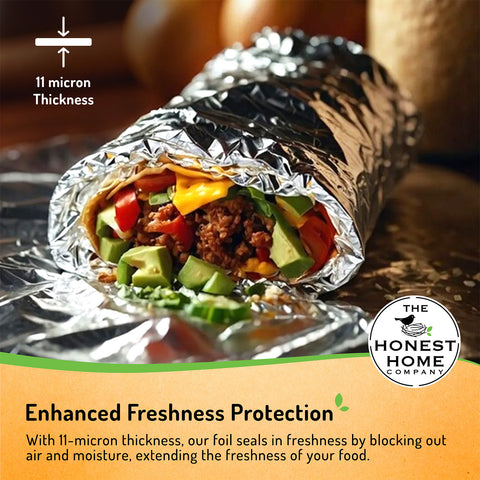 Aluminium Foil | 42 Meter Roll |Pack of 2 (21 M + 21 M)| 11 Micron Thick