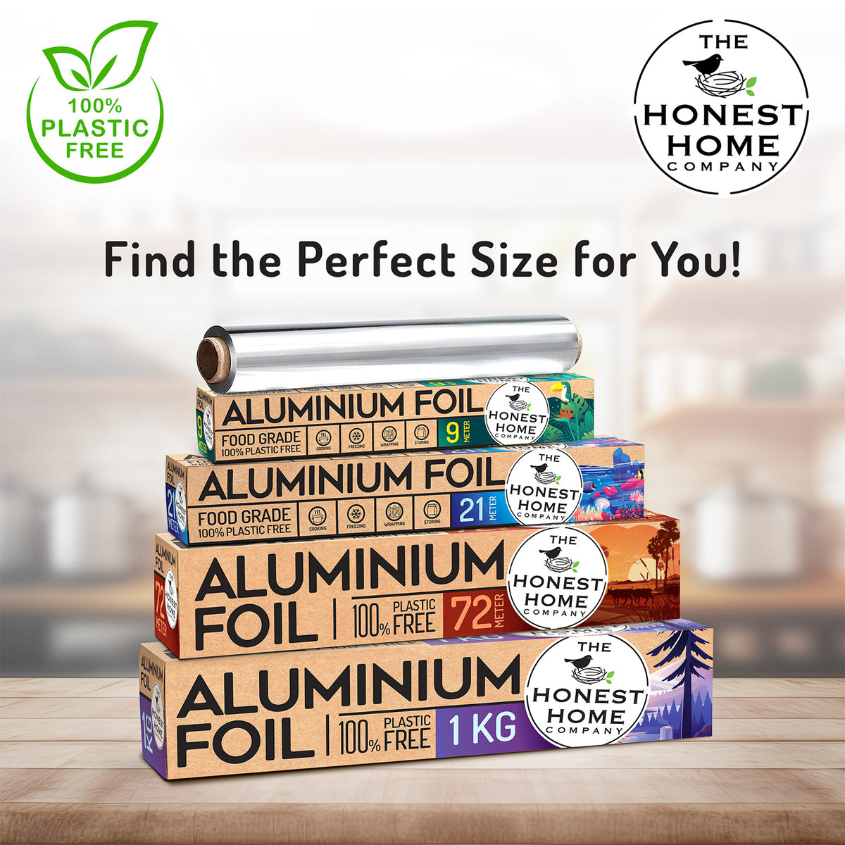 Aluminium Foil | 42 Meter Roll |Pack of 2 (21 M + 21 M)| 11 Micron Thick