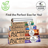 Honest Home Aluminium Foil | 21 Meters | 11 Micron Thick | For Food Wrapping