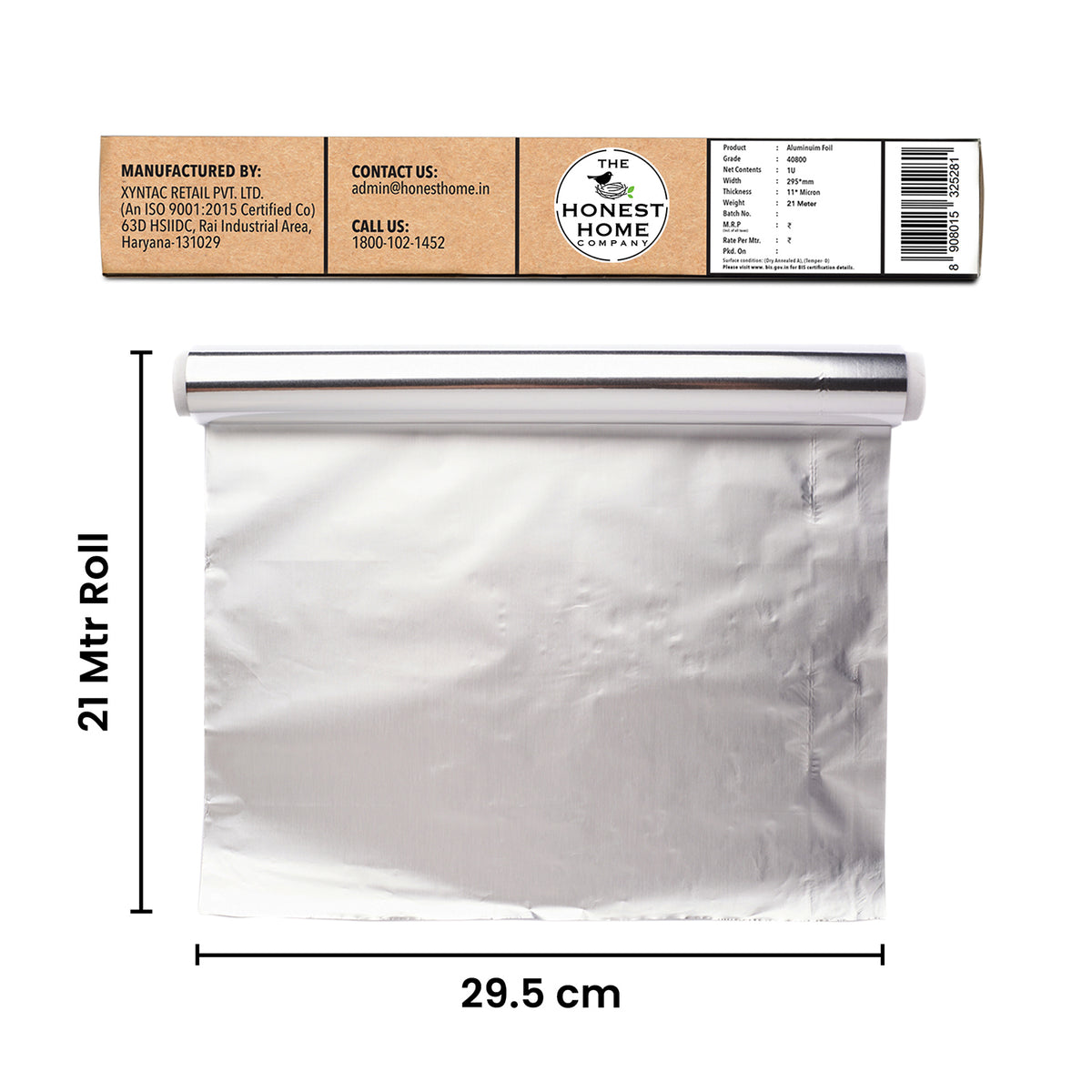Aluminium Foil | 42 Meter Roll |Pack of 2 (21 M + 21 M)| 11 Micron Thick