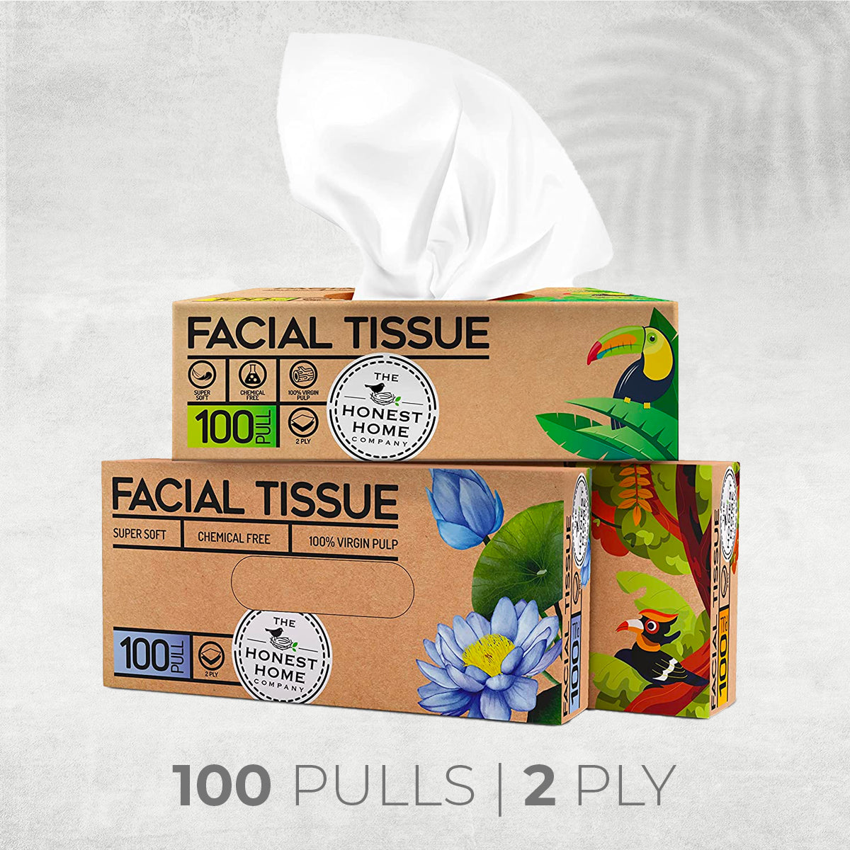 2Ply Facial Tissue Box 100 Pulls - (Pack of 3) – The Honest Home Company