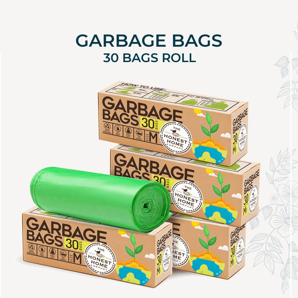 Garbage Bags Medium 30Pcs - 19"x21"- (Pack of 4)