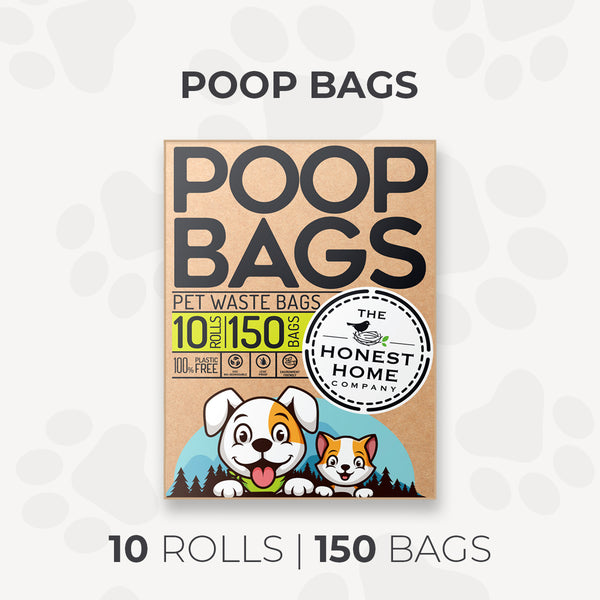 Pet Waste Poop Bags - 150 Bags - ( 10 Rolls x 15 Bags )