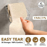 The Honest Home Company Bamboo Toilet Roll (3 Ply)-4 rolls x 220 pulls