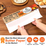 The Honest Home Company | 1Kg Butter Paper Roll | Ideal for Wrapping Roti, Paratha (As seen on Shark Tank) (100 Mtr Pack of 1)
