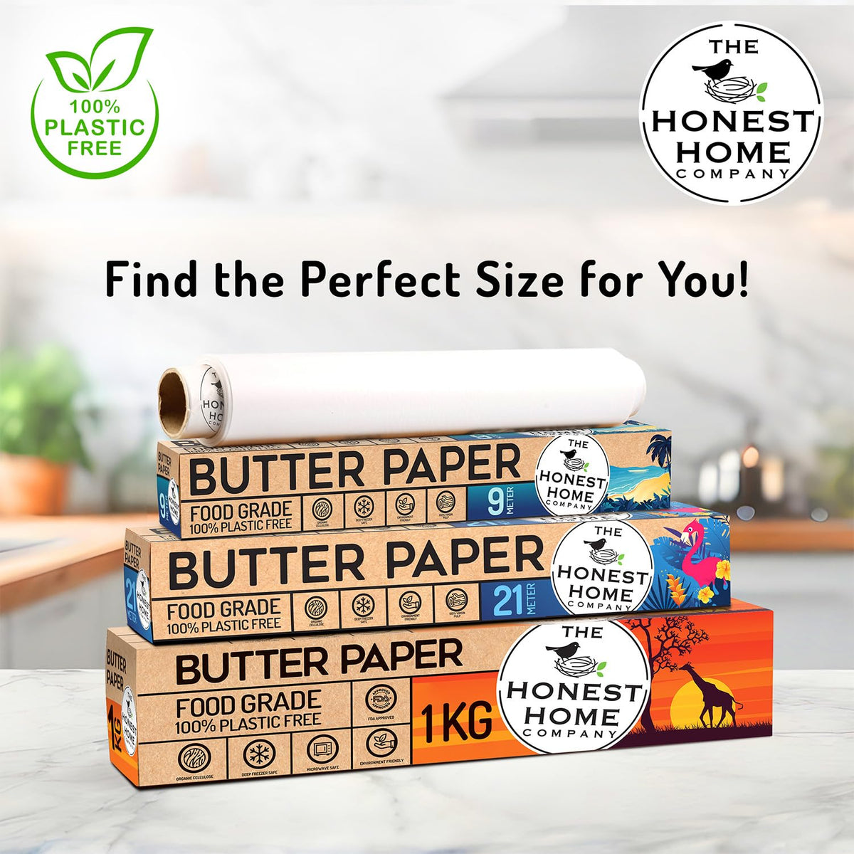 Butter Paper Roll Combo | 100 Meters | 40 GSM