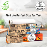 The Honest Home Company | 1Kg Butter Paper Roll | Ideal for Wrapping Roti, Paratha (As seen on Shark Tank) (100 Mtr Pack of 1)