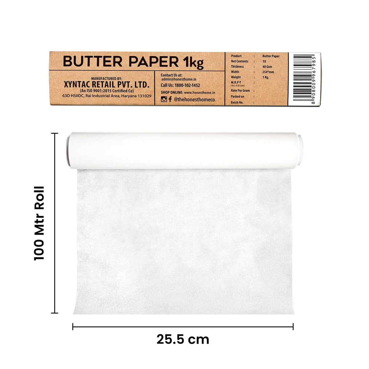 Butter Paper Roll Combo | 100 Meters | 40 GSM