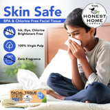Honest Home 2 Ply Facial Tissue Paper Box | 600 Pulls | 100 Pulls x 6 boxes | Soft And Highly Absorbent | 100% Natural Virgin Fibre