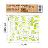 Honest Home Food Wrapping Paper Roll | 100 Metres | 40 GSM Grease-Resistant | Paper Wrap for Rotis, Sandwiches, Lunch Boxes & Storage | Oven & Freezer Safe