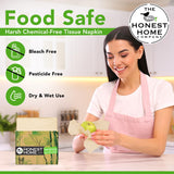 Honest Home 2 Ply Bamboo Tissue Paper Napkins | 200 Pulls | 50 Pulls x 4 Boxes | Soft, Strong & Highly Absorbent | For Home & Dining Table Use