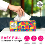 Honest Home 2 Ply Facial Tissue Paper Box | 800 Pulls | 200 Pulls x 4 boxes | Soft And Highly Absorbent | 100% Natural Virgin Fibre | Yellow