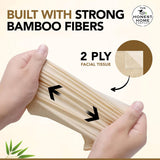 Honest Home 2-Ply Bamboo Facial Tissue Paper Box | 800 Pulls | 200 Pulls x 4 Boxes | Soft And Highly Absorbent | 100% Natural